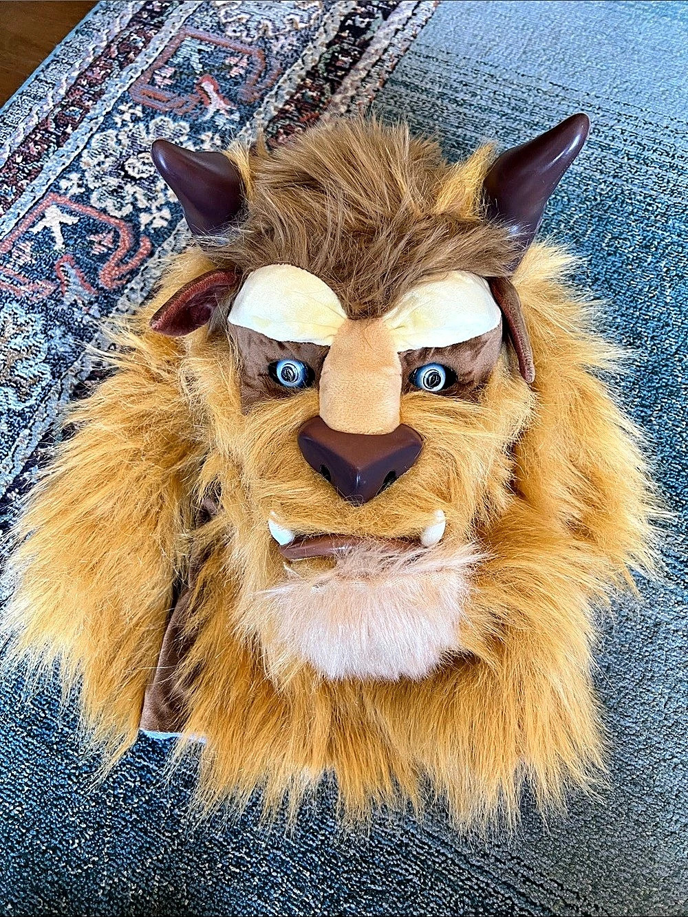 Disney Beauty and the Beast Mouth Mover Beast Mask Faux Fur Moving Jaw Costume